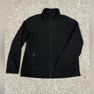 Swiss Tech Men's Black Windbreaker Jacket - Full Zip